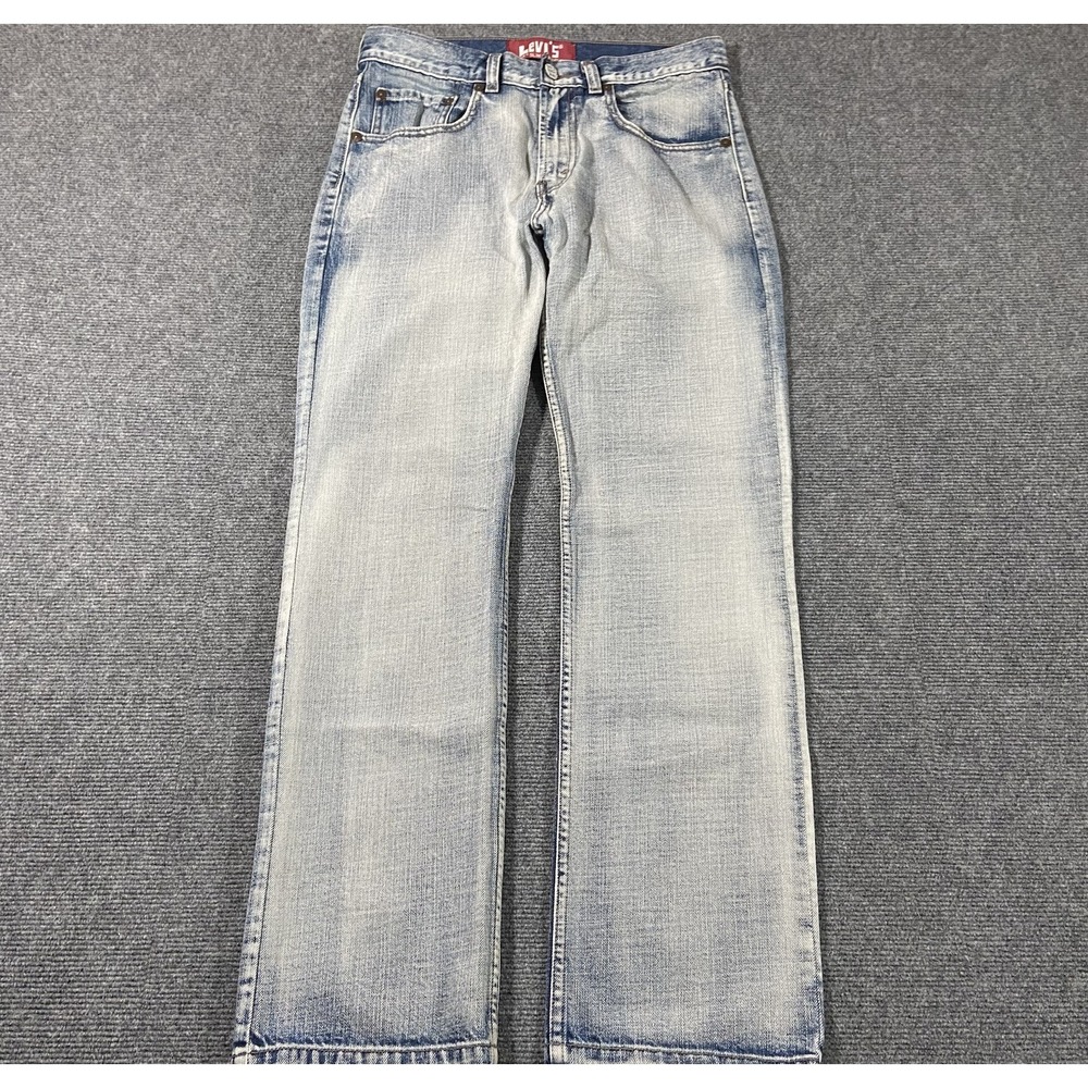 Levis 514 Jeans Youth Boys 18 Straight Fit Faded Light Wash Denim Distressed Y2K